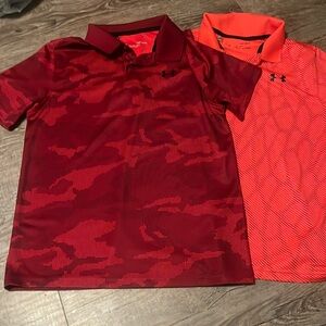 Under Armour Youth Golf Polos -Lot of 2- size Youth Large